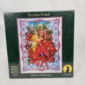 New Sealed Purrfect Rachel Arbuckle "Fuchsia Faerie" 1000 pc puzzle